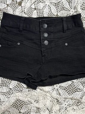 Women’s denim Black Blue Spice short shorts size 0